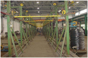 wire take-up of wire galvanizing line